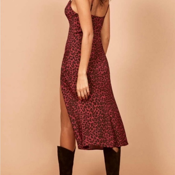 REFORMATION Desert Dress in Wildcat in red/black - Picture 4 of 6